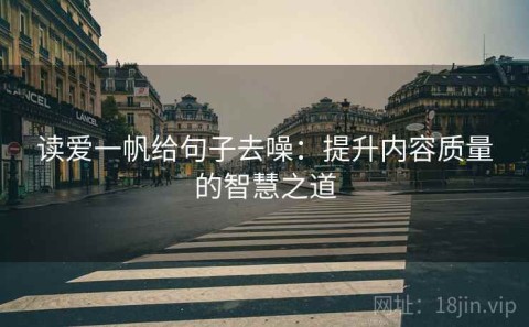 读爱一帆给句子去噪：提升内容质量的智慧之道